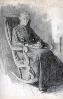 Woman in Rocking Chair 1902 Works on Paper (not prints) - William Balfour Ker Woman in Rocking Chair 1902 Works on Paper (not prints) - William Balfour Ker