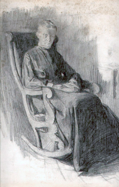 Woman in Rocking Chair 1902 Works on Paper (not prints) by William Balfour Ker