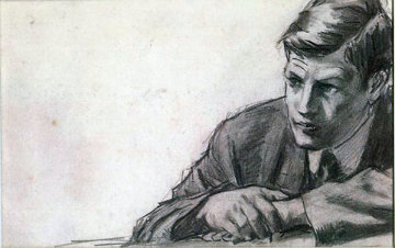Man Study 1985 Drawing - William Balfour Ker Man Study 1985 Drawing - William Balfour Ker