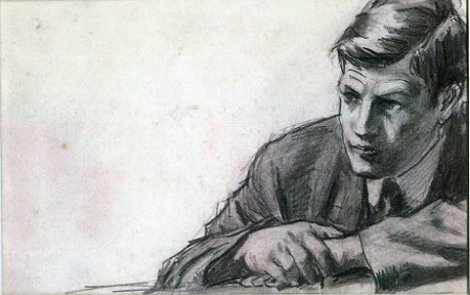 Man Study 1985 Drawing - William Balfour Ker