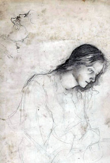 Womans Face Study 1900 Drawing - William Balfour Ker Womans Face Study 1900 Drawing - William Balfour Ker
