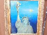 Woody Woodpecker And the Statue of Liberty 1985 22x26 Original Painting by Walter Lantz - 2