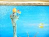 Woody Woodpecker And the Statue of Liberty 1985 22x26 Original Painting by Walter Lantz - 3