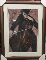 Cellist 2003 Limited Edition Print by Barbara Wood - 2 Cellist 2003 Limited Edition Print by Barbara Wood - 2
