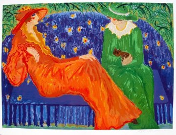 Orange Dress AP 2002 Limited Edition Print - Barbara Wood Orange Dress AP 2002 Limited Edition Print - Barbara Wood