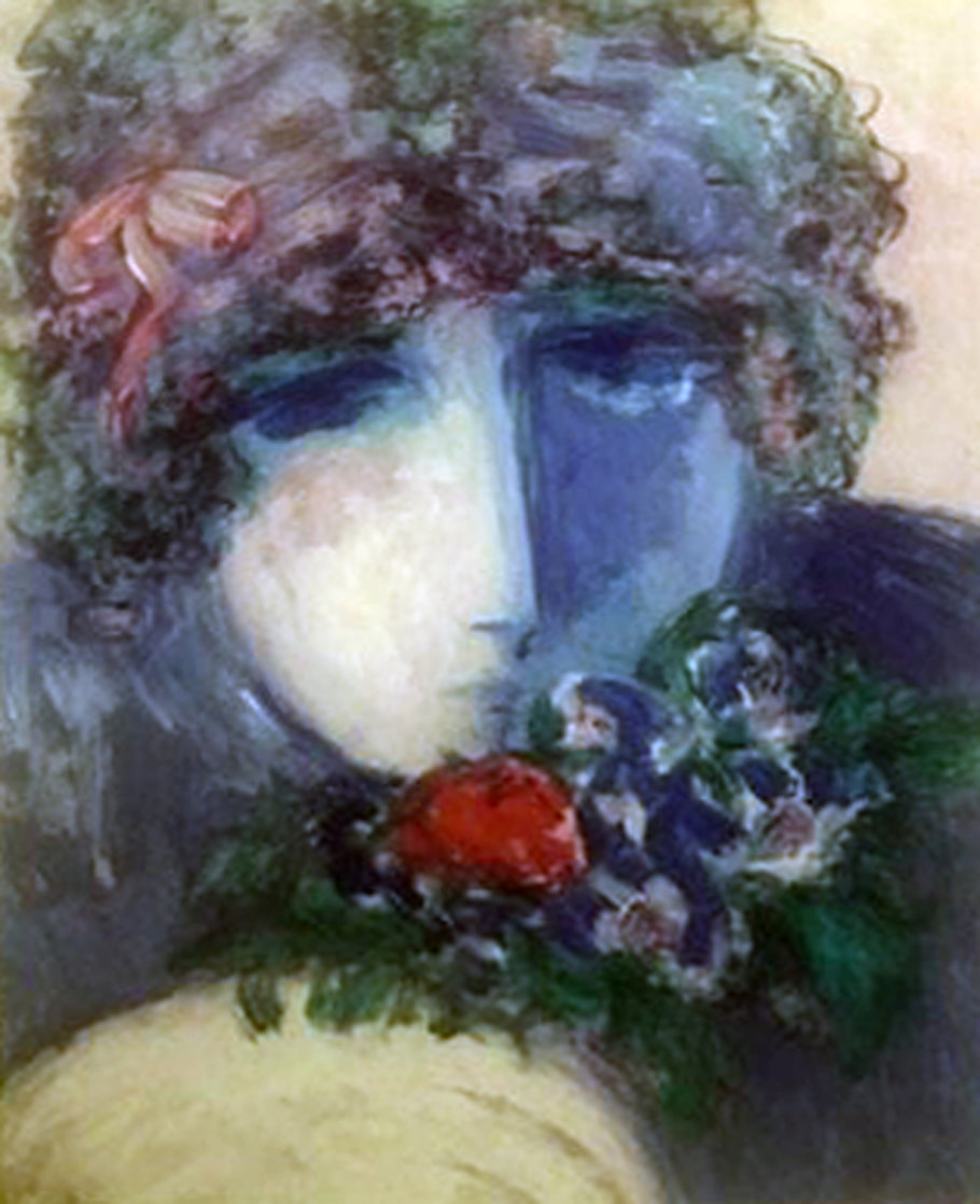 One Rose AP 1990 Limited Edition Print by Barbara Wood One Rose AP 1990 Limited Edition Print by Barbara Wood