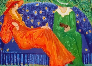Orange Dress AP 2002 Limited Edition Print - Barbara Wood Orange Dress AP 2002 Limited Edition Print - Barbara Wood