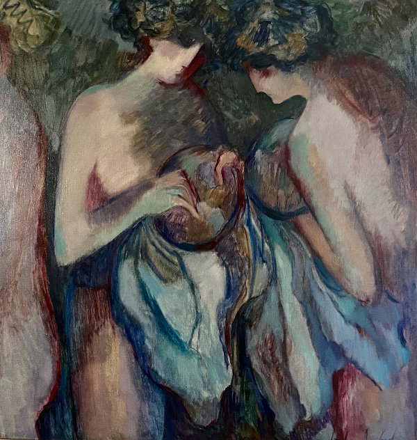 Blue Nudes Original Painting by Barbara Wood
