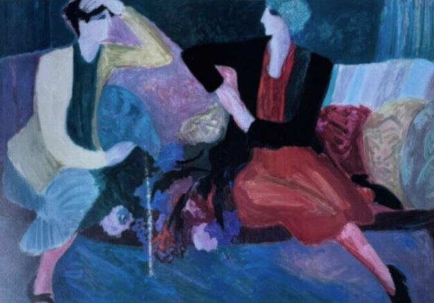 Best Friends 1990 Limited Edition Lithograph by Barbara Wood