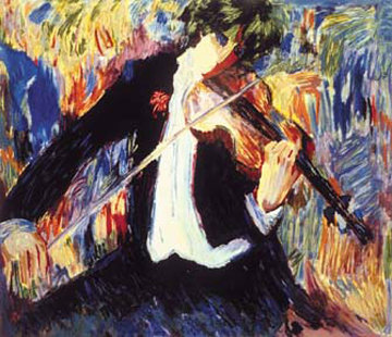 Violinist 1991 Limited Edition Print - Barbara Wood