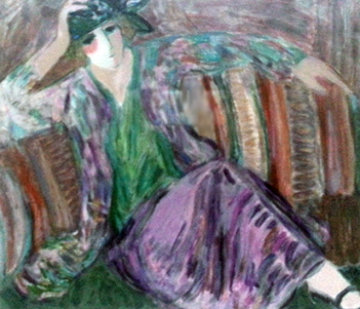 Pensive Woman 2001 Limited Edition Print - Barbara Wood Pensive Woman 2001 Limited Edition Print - Barbara Wood