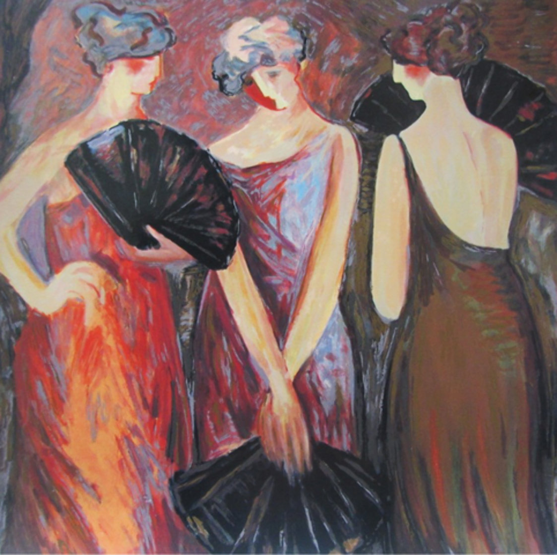 Intermission, 2001, 16x16, Seriolithograph on Paper, by Barbara Wood