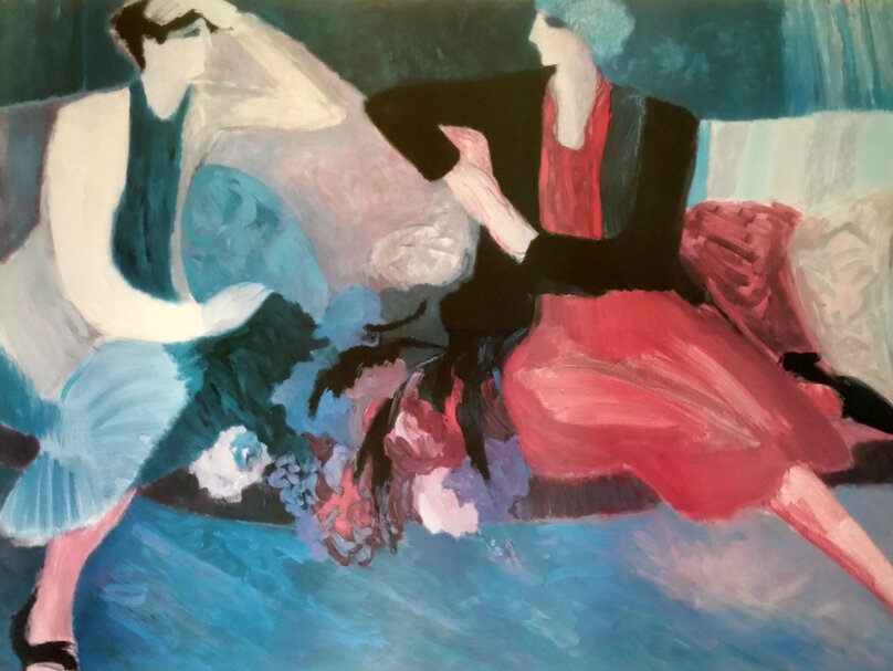 Best Friends Limited Edition Lithograph by Barbara Wood - For Sale