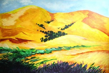 Golden Hills 24x36 Original Painting - Marjorie Wood Hamlin Golden Hills 24x36 Original Painting - Marjorie Wood Hamlin