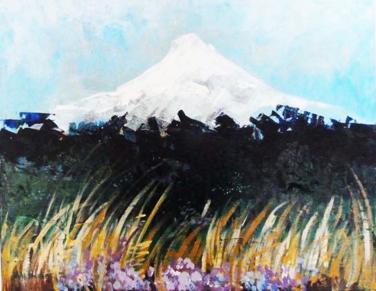 Mountain in Spring 19x22 Original Painting by Marjorie Wood Hamlin Mountain in Spring 19x22 Original Painting by Marjorie Wood Hamlin