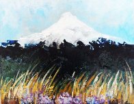 Mountain in Spring 19x22 Original Painting by Marjorie Wood Hamlin - 0 Mountain in Spring 19x22 Original Painting by Marjorie Wood Hamlin - 0