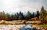 Untitled Mountain Landscape 31x43 - Huge Original Painting by Robert Wood - 0