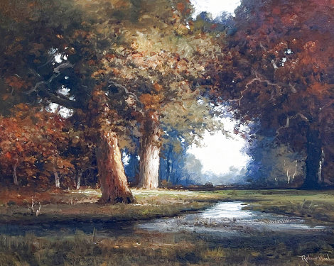 Autumn Vista 25x28 Original Painting - Robert Wood