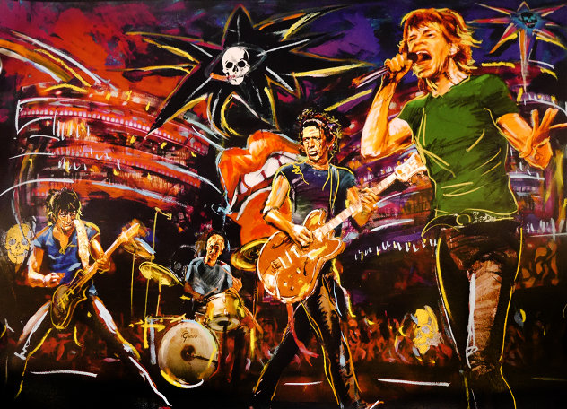 Skulls on Stage II 2009 Limited Edition Print by Ronnie Wood (Rolling Stones)