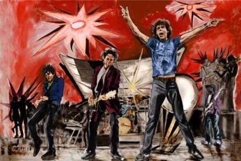 Bigger Bang Red Limited Edition Print - Ronnie Wood (Rolling Stones)