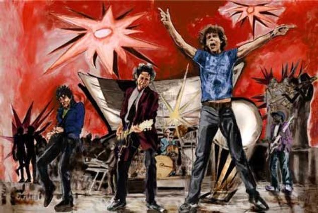 Bigger Bang Red Limited Edition Print by Ronnie Wood (Rolling Stones)