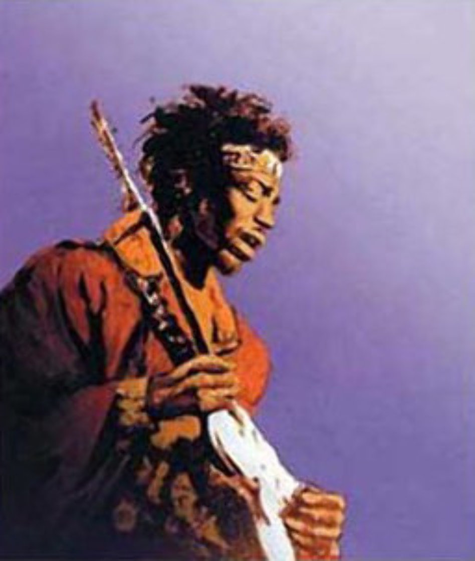 Jimi Hendrix 1991 Limited Edition Print by Ronnie Wood (Rolling Stones)