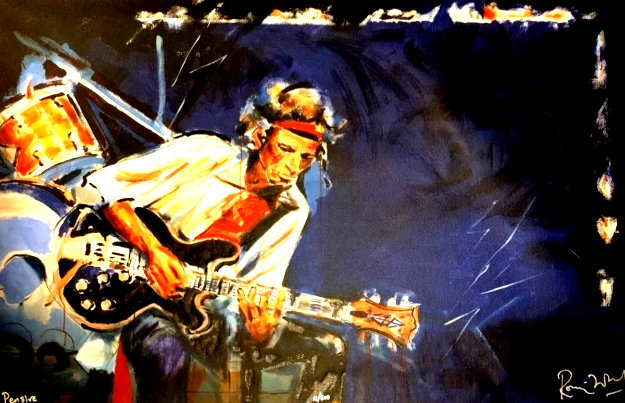 Pensive 2005 Limited Edition Print 21x32 by Ronnie Wood (Rolling