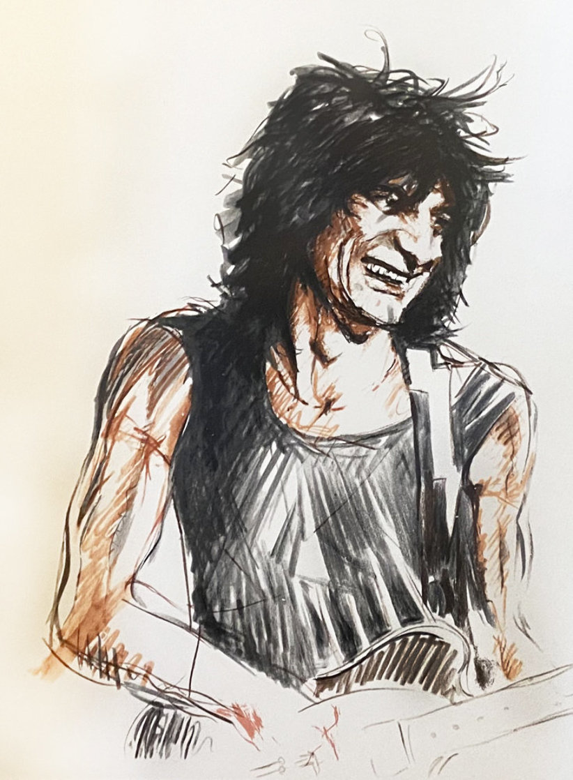 Ronnie Wood prints , rock star, Rolling Stones, guitar player, self ...