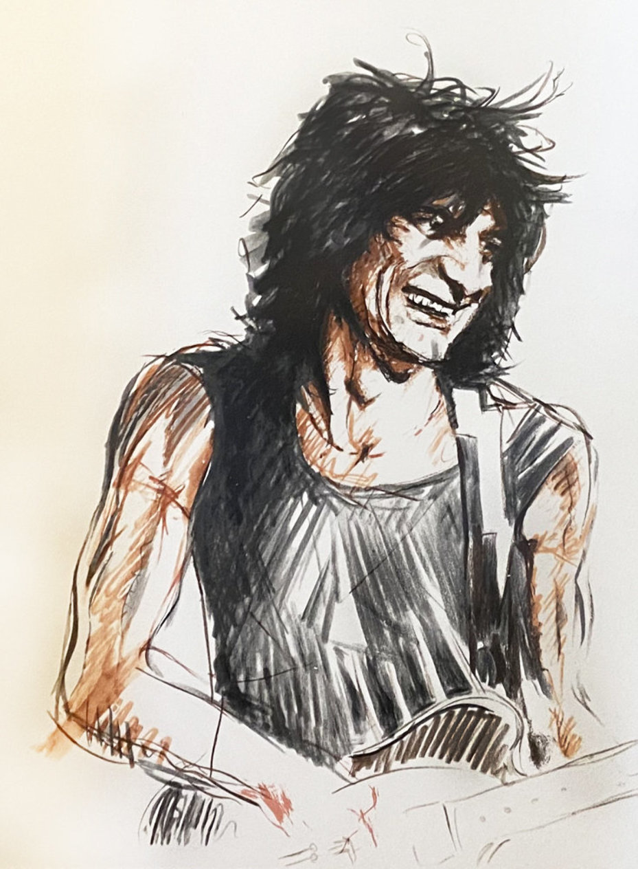 Ronnie Wood prints , rock star, Rolling Stones, guitar player, self
