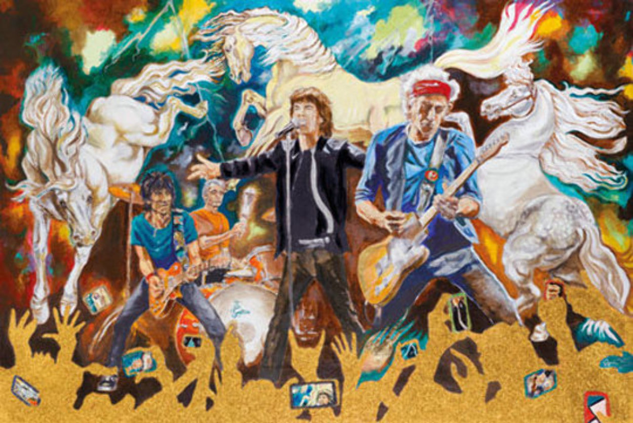 Electric Horses Limited Edition Print by Ronnie Wood (Rolling Stones) Electric Horses Limited Edition Print by Ronnie Wood (Rolling Stones)