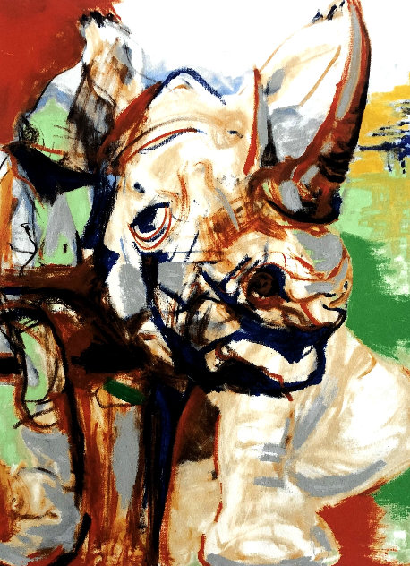 Rhino From the the Range Folio 2006 Limited Edition Print by Ronnie Wood (Rolling Stones)