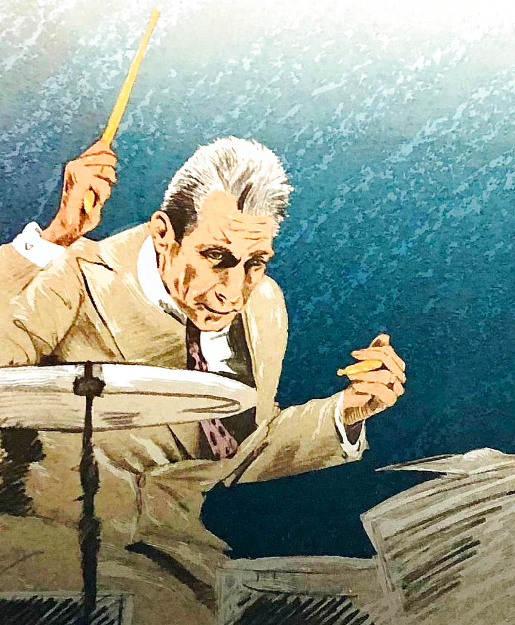 Aint' Rock 'N' Roll 1992 Screenprint 8x11 by Ronnie Wood (Rolling ...