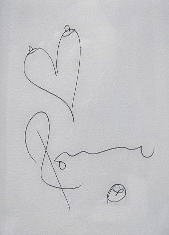 Heart 2010 7x5 Drawing - Ronnie Wood (Rolling Stones)
