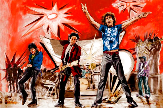 Big Bang Red 2006 Huge Limited Edition Print by Ronnie Wood (Rolling Stones)