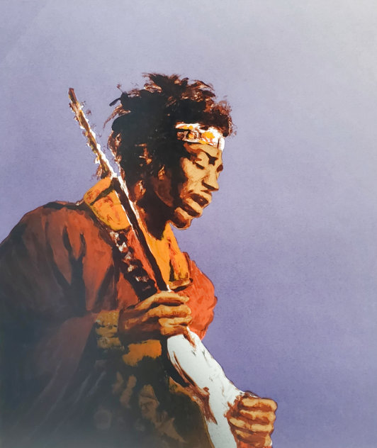 Jimi Hendrix AP 1991 Limited Edition Print by Ronnie Wood (Rolling Stones)