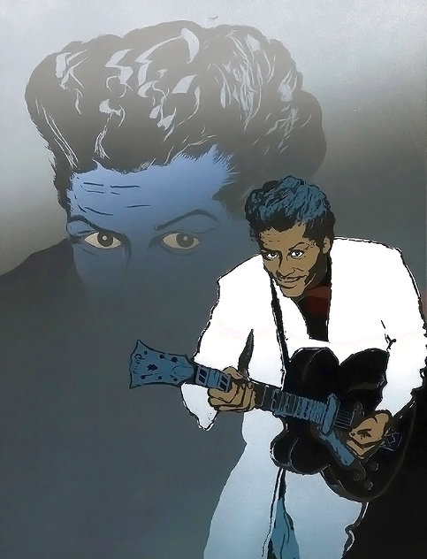 Chuck Berry 2 1988 Limited Edition Print by Ronnie Wood (Rolling Stones)