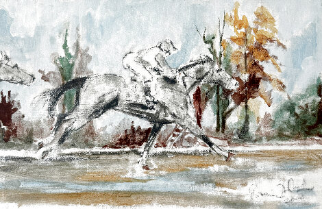 Race Horse Study 2000 18x24 Original Painting - Ronnie Wood (Rolling Stones)