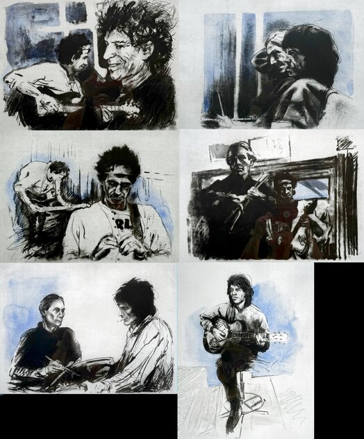 Rehearsal in Ireland - Framed AP Set of 6 Framed Lithos - 1995 Limited Edition Print by Ronnie Wood (Rolling Stones) Rehearsal in Ireland - Framed AP Set of 6 Framed Lithos - 1995 Limited Edition Print by Ronnie Wood (Rolling Stones)