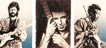 Eric, Keith, Jimi 1991 Limited Edition Print - Ronnie Wood (Rolling Stones) Eric, Keith, Jimi 1991 Limited Edition Print - Ronnie Wood (Rolling Stones)