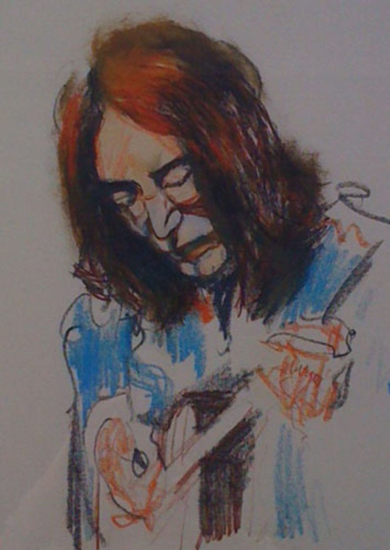John Lennon Playing the Guitar Limited Edition Print by Ronnie Wood (Rolling Stones) John Lennon Playing the Guitar Limited Edition Print by Ronnie Wood (Rolling Stones)