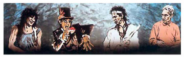 Voodoo 4 I Blue AP 1997 Limited Edition Print - Ronnie Wood (Rolling Stones)