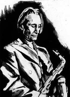 Charlie With Saxophone Limited Edition Print - Ronnie Wood (Rolling Stones) Charlie With Saxophone Limited Edition Print - Ronnie Wood (Rolling Stones)