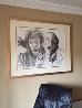 Rod And Al Drawing 46x45  Huge Drawing by Ronnie Wood (Rolling Stones) - 2