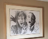 Rod And Al Drawing 46x45  Huge Drawing by Ronnie Wood (Rolling Stones) - 1
