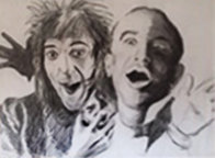 Rod And Al Drawing 46x45 Huge Drawing by Ronnie Wood (Rolling Stones) - 0 Rod And Al Drawing 46x45 Huge Drawing by Ronnie Wood (Rolling Stones) - 0