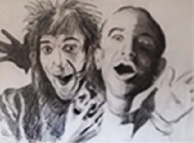 Rod And Al Drawing 46x45 Huge by Ronnie Wood (Rolling Stones) - For ...