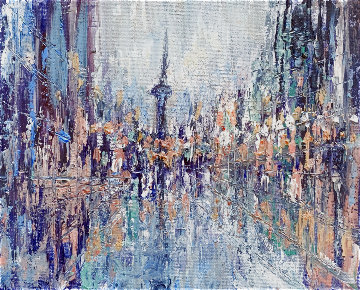 Toronto Impressions 2020 8x10 Original Painting - Linda Woolven Toronto Impressions 2020 8x10 Original Painting - Linda Woolven