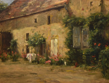 House in Burgundy 1999 Limited Edition Print - Leonard Wren House in Burgundy 1999 Limited Edition Print - Leonard Wren