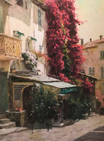 St. Tropez 2002 Embellished Giclee on Canvas - Huge - France Limited Edition Print - Leonard Wren