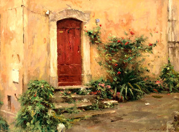 Doorway in Valbonne 1999 Limited Edition Print - Leonard Wren Doorway in Valbonne 1999 Limited Edition Print - Leonard Wren